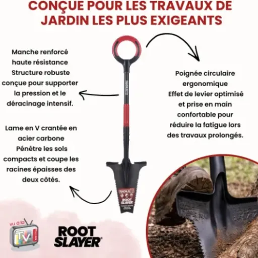 Test Bêche Professionnelle Multifonctions RootSlayer Venteo : la bêche qui ne rigole pas avec les racines