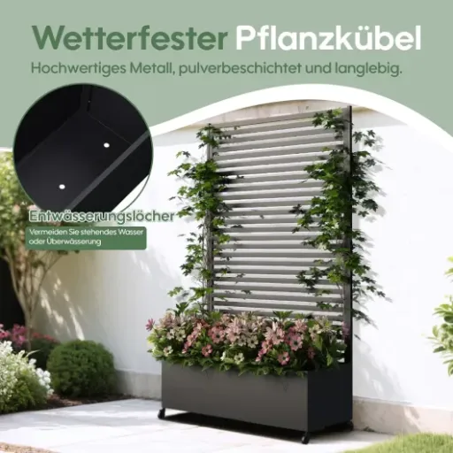 Test Jardinière BIXUYOU avec treillis : pratique pour cacher le vis-à-vis sans percer les murs